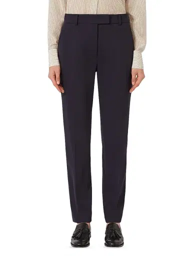 Max Mara Women's Jersey Trousers - Navy - Size 16 | Thumbnail 2 Max Mara Women's Jersey Trousers - Navy - Size 16 | Thumbnail 2