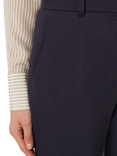 Max Mara Women's Jersey Trousers - Navy - Size 16 | Thumbnail 4 Max Mara Women's Jersey Trousers - Navy - Size 16 | Thumbnail 4