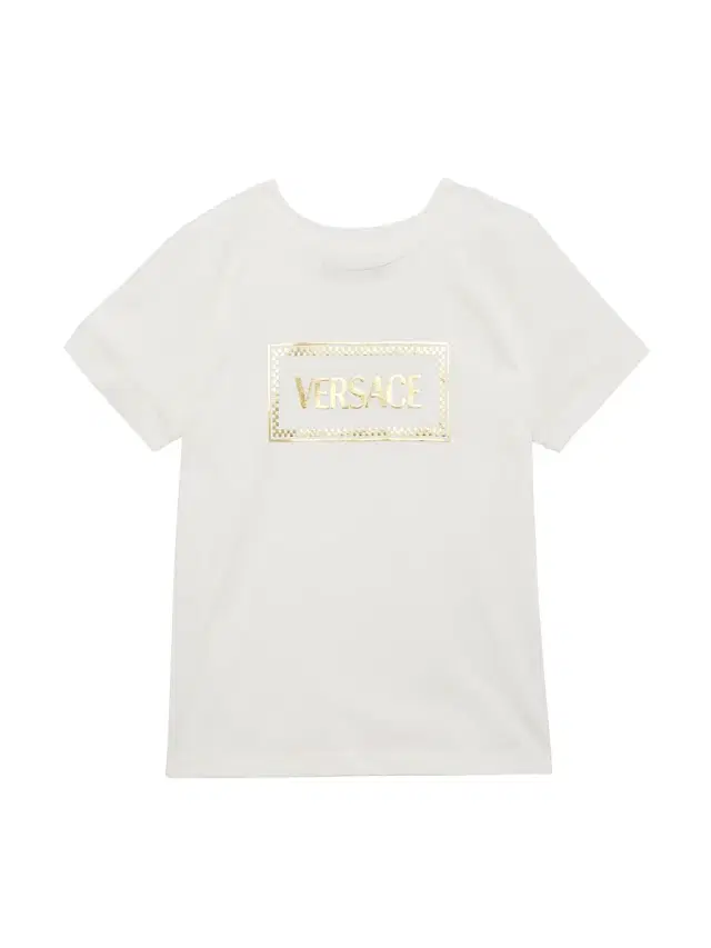 Versace Baby Girl's, Little Girl's & Girl's Foil Logo Stamp T-Shirt - White Gold
