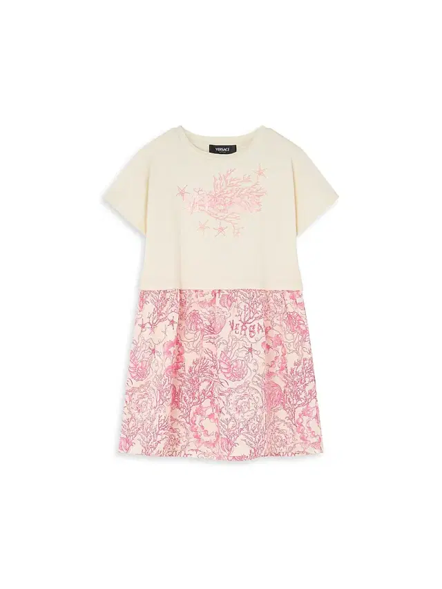 Versace Little Girl's & Girl's Coral Theatre Barocco Print Dress -  Guava