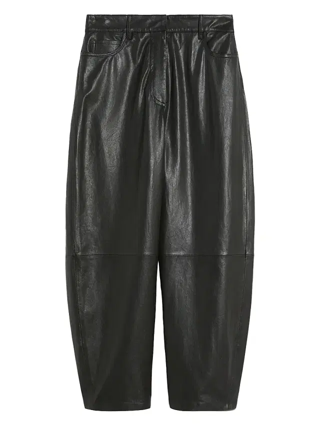 Weekend Max Mara Women's Leather Trousers - Black
