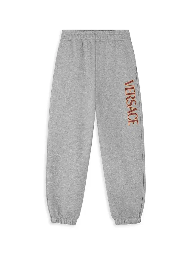 Versace Little Kid's & Kid's Logo Fleece Joggers - Grey