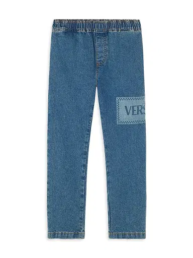 Versace Little Kid's & Kid's 90s Vintage Logo Denim Pants - Blue - Size 8 | Thumbnail 1 Versace Little Kid's & Kid's 90s Vintage Logo Denim Pants - Blue - Size 8 | Thumbnail 1