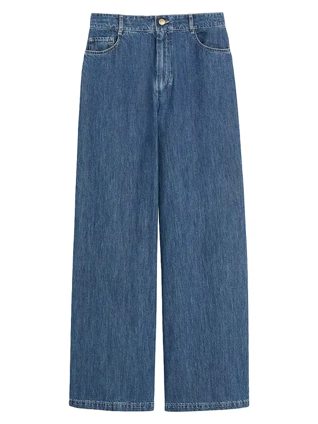 Women's Wide Leg Denim Jeans - Midnightblue