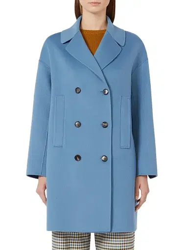 Max Mara Women's Wool Broadcloth Midi Coat | Thumbnail 2 Max Mara Women's Wool Broadcloth Midi Coat | Thumbnail 2