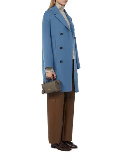 Max Mara Women's Wool Broadcloth Midi Coat | Thumbnail 4 Max Mara Women's Wool Broadcloth Midi Coat | Thumbnail 4