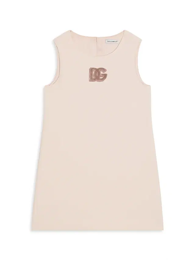 Dolce & Gabbana Little Girl's & Girl's Embellished DG Sleeveless Dress - Rosa Pallido