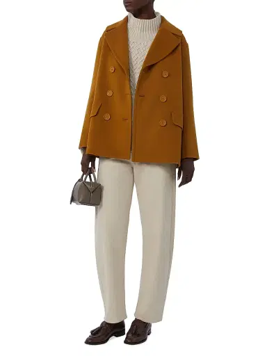 Max Mara Women's Cable Knit Wool and Cashmere Polo Neck Sweater - Beige - Size XL | Thumbnail 4 Max Mara Women's Cable Knit Wool and Cashmere Polo Neck Sweater - Beige - Size XL | Thumbnail 4