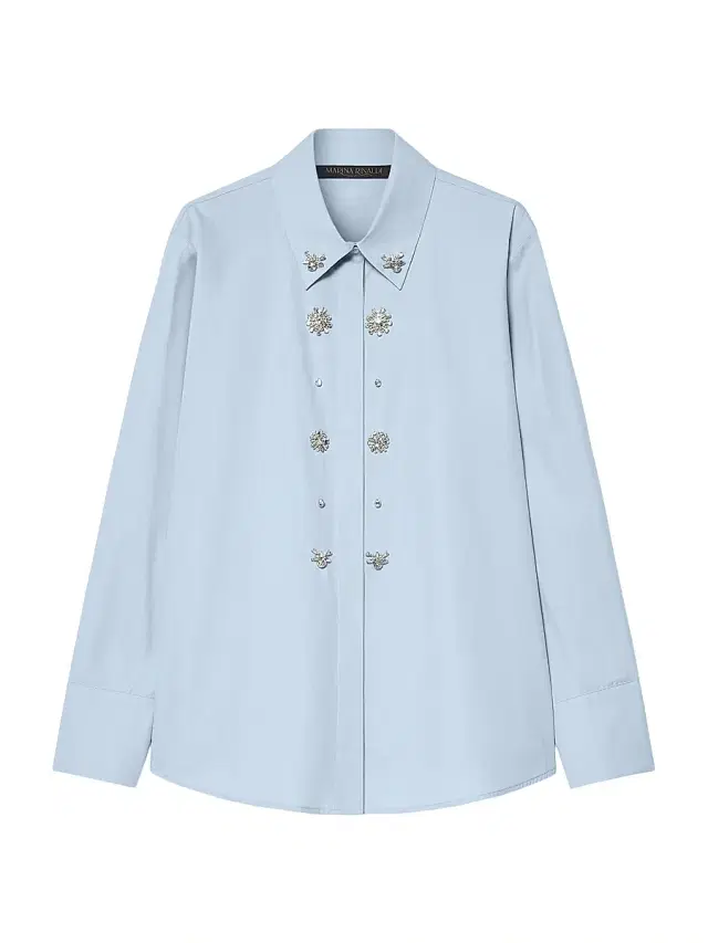 Marina Rinaldi Women's Organic Cotton Poplin Shirt - Sky Blue