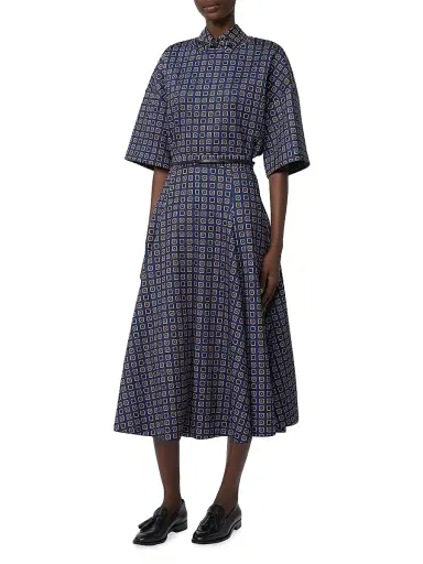 Max Mara Women's Printed Jersey Skirt - Navy - Size 14 | Thumbnail 4