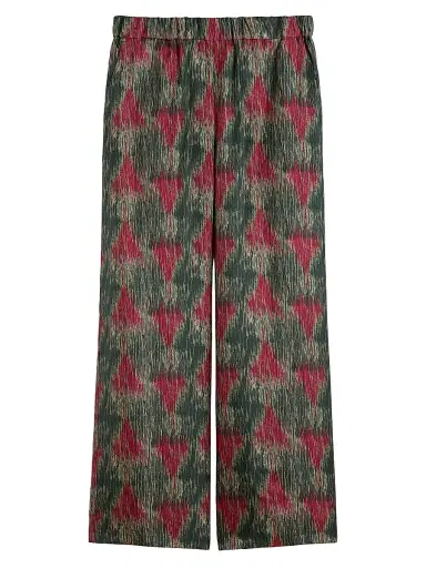 MM Max Mara Women's Printed Silk Palazzo Trousers | Thumbnail 1