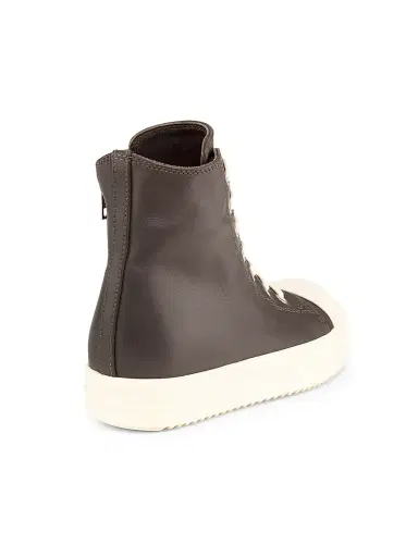 Rick Owens Little Kid's Leather High-Top Sneakers - Milk - Size 11 (Child) | Thumbnail 2 Rick Owens Little Kid's Leather High-Top Sneakers - Milk - Size 11 (Child) | Thumbnail 2