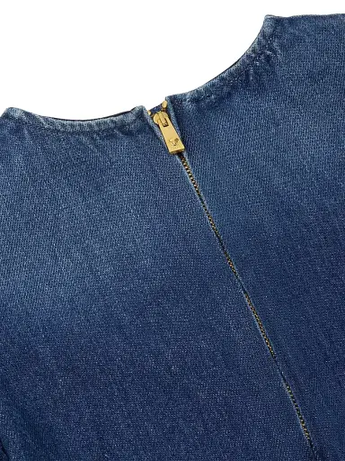 Versace Little Girl's & Girl's Denim Barocco Dress | Thumbnail 3 Versace Little Girl's & Girl's Denim Barocco Dress | Thumbnail 3