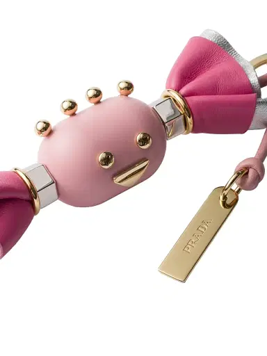 Prada Men's Candy Plexiglas and Leather Key Ring Charm - Multicolored | Thumbnail 4