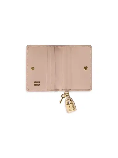 Miu Miu Women's Leather Card Holder | Thumbnail 3
