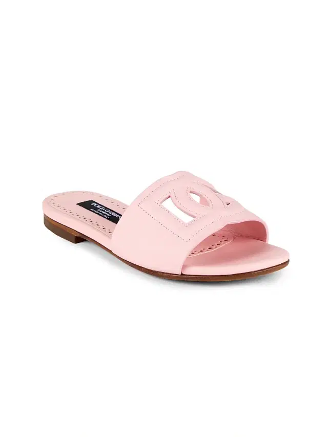 Girl's Logo Leather Slides - Rosa 6 (Child) Girl's Logo Leather Slides - Rosa 6 (Child)