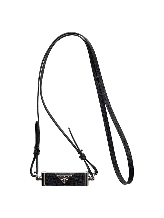 Women's Metal and Saffiano Leather Smartphone Case - Black