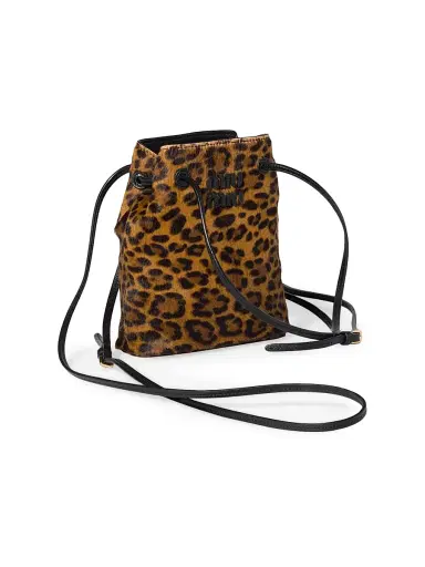 Miu Miu Women's Calf Hair Pouch - Beige Khaki | Thumbnail 2