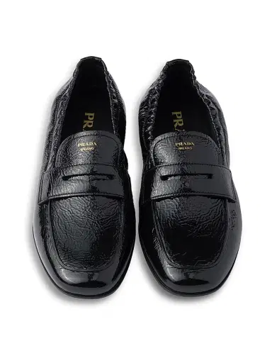Prada Women's Shuffle Patent Leather Loafers - Black | Thumbnail 2 Prada Women's Shuffle Patent Leather Loafers - Black | Thumbnail 2