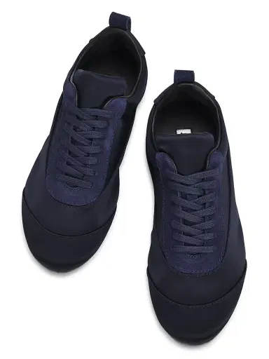 Jil Sander Women's Panelled Satin Low-Top Sneakers - Ink - Size 11 | Thumbnail 4