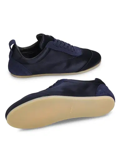Jil Sander Women's Panelled Satin Low-Top Sneakers - Ink - Size 11 | Thumbnail 5