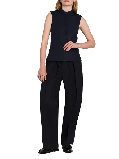 Jil Sander Women's Tailored Cotton Poplin Sleeveless Top | Thumbnail 2 Jil Sander Women's Tailored Cotton Poplin Sleeveless Top | Thumbnail 2