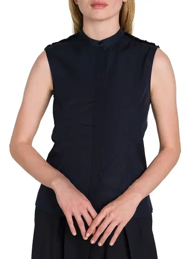 Jil Sander Women's Tailored Cotton Poplin Sleeveless Top | Thumbnail 6 Jil Sander Women's Tailored Cotton Poplin Sleeveless Top | Thumbnail 6