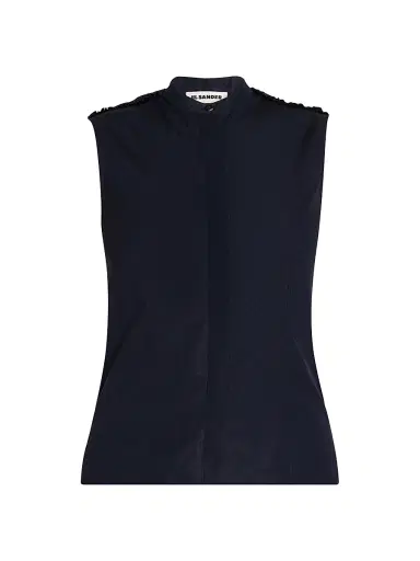 Jil Sander Women's Tailored Cotton Poplin Sleeveless Top | Thumbnail 1 Jil Sander Women's Tailored Cotton Poplin Sleeveless Top | Thumbnail 1