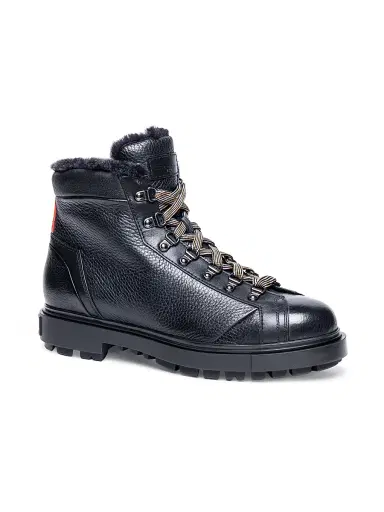 Santoni Men's St. Moritz Shearling-Lined Alpine Boots | Thumbnail 2 Santoni Men's St. Moritz Shearling-Lined Alpine Boots | Thumbnail 2