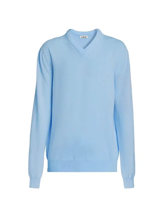 Men's Wool Knit V-Neck Sweater - Blue Haze