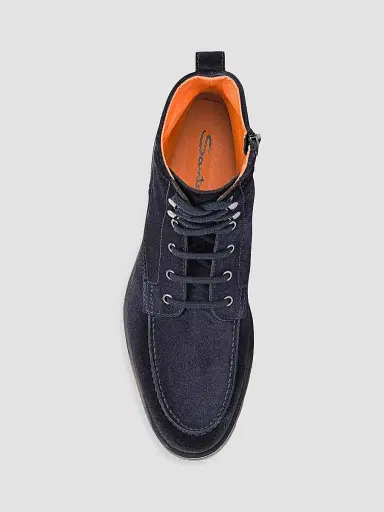 Santoni Men's Flair Suede Boots | Thumbnail 4