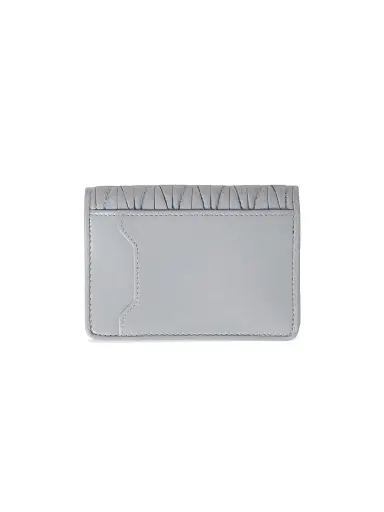 Miu Miu Women's Matelassé Nappa Leather Card Holder - Grey | Thumbnail 2 Miu Miu Women's Matelassé Nappa Leather Card Holder - Grey | Thumbnail 2