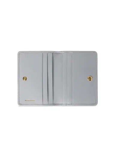 Miu Miu Women's Matelassé Nappa Leather Card Holder - Grey | Thumbnail 3 Miu Miu Women's Matelassé Nappa Leather Card Holder - Grey | Thumbnail 3