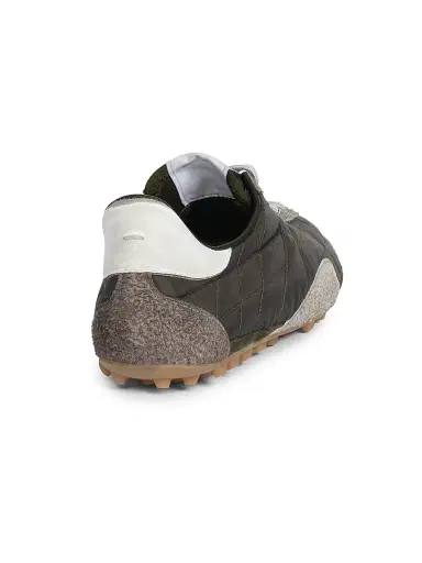 Maison Margiela Women's Colorblocked Low-Top Sprinters - Dark Green White Grey - Size 6 | Thumbnail 3 Maison Margiela Women's Colorblocked Low-Top Sprinters - Dark Green White Grey - Size 6 | Thumbnail 3