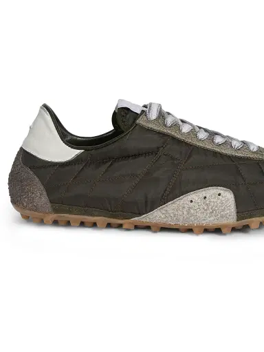 Maison Margiela Women's Colorblocked Low-Top Sprinters - Dark Green White Grey - Size 6 | Thumbnail 5 Maison Margiela Women's Colorblocked Low-Top Sprinters - Dark Green White Grey - Size 6 | Thumbnail 5