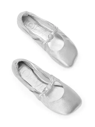 Loewe Women's Pebble Soft Square Toe Ballerina Flats | Thumbnail 3 Loewe Women's Pebble Soft Square Toe Ballerina Flats | Thumbnail 3