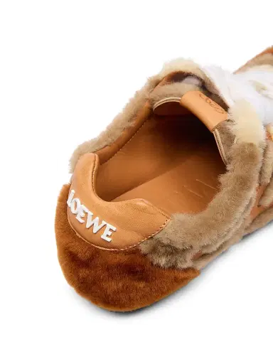 LOEWE Women's Ballet Runner 2.0 Shearling Low-Top Running Sneakers - Tan Multitone | Thumbnail 7 LOEWE Women's Ballet Runner 2.0 Shearling Low-Top Running Sneakers - Tan Multitone | Thumbnail 7