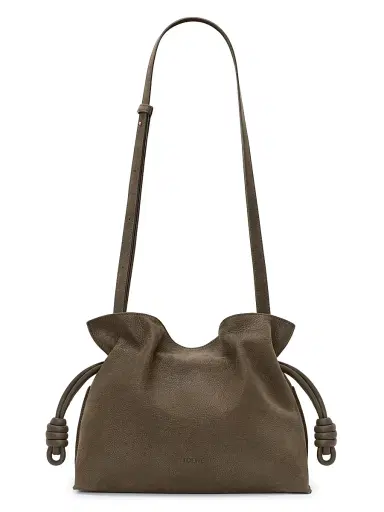 Loewe Women's Medium Flamenco Drawstring Grained Leather Clutch - Tundra | Thumbnail 5 Loewe Women's Medium Flamenco Drawstring Grained Leather Clutch - Tundra | Thumbnail 5