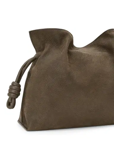 Loewe Women's Medium Flamenco Drawstring Grained Leather Clutch - Tundra | Thumbnail 6 Loewe Women's Medium Flamenco Drawstring Grained Leather Clutch - Tundra | Thumbnail 6