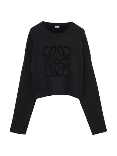 Loewe Women's Anagram Wool-Blend Sweater - Black - Size Large | Thumbnail 1