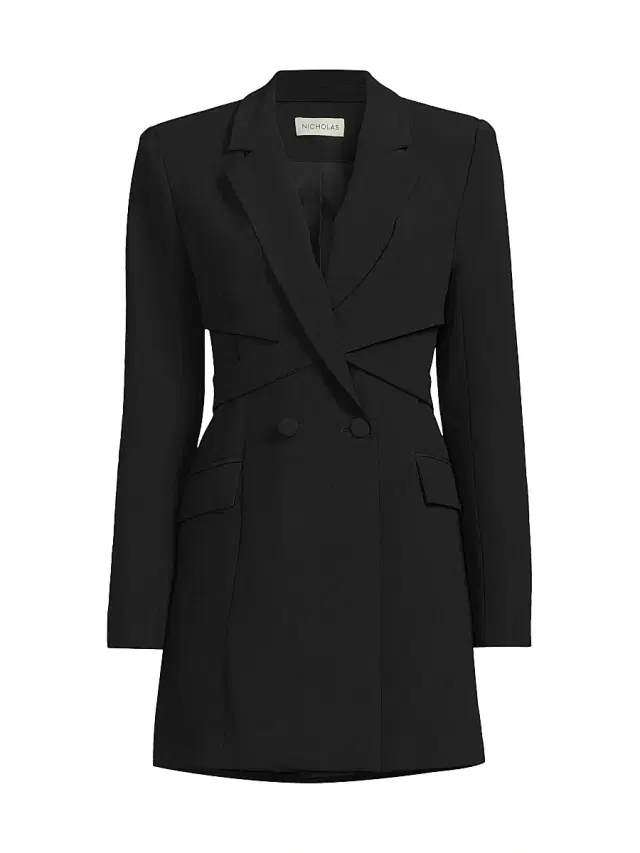NICHOLAS Women's Cielo Cross Wrap Blazer Minidress - Black