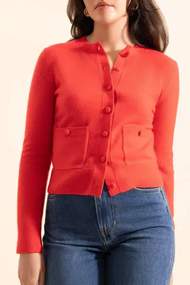 MONIQUE LHUILLIER Button Front Cardigan | Thumbnail 2