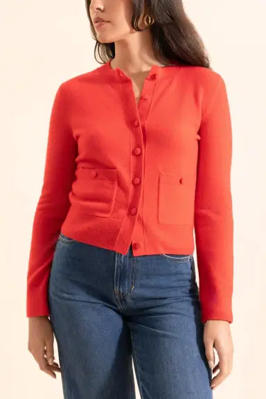 MONIQUE LHUILLIER Button Front Cardigan | Thumbnail 3