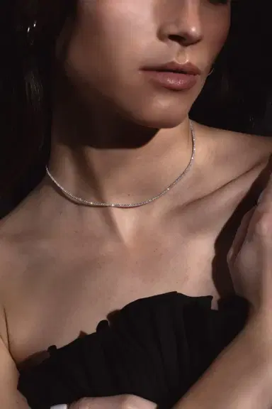 SIDNEY GARBER Full Diamond Necklace - 15in | Thumbnail 3 SIDNEY GARBER Full Diamond Necklace - 15in | Thumbnail 3