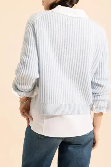 Allude V Neck Cardigan - Daylight Shimmer | Thumbnail 4