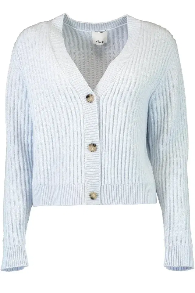 Allude V Neck Cardigan - Daylight Shimmer