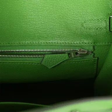 HERMÈS Hermes Birkin 25 Vert Yucca Togo Palladium Hardware | Thumbnail 9 HERMÈS Hermes Birkin 25 Vert Yucca Togo Palladium Hardware | Thumbnail 9