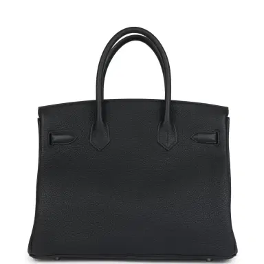 HERMÈS Hermes Birkin 30 Black Togo Palladium Hardware | Thumbnail 4