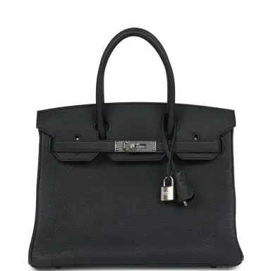 HERMÈS Hermes Birkin 30 Black Togo Palladium Hardware | Thumbnail 1