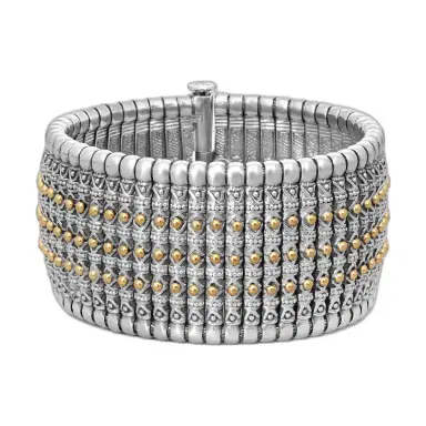 Konstantino Konstantino Hera Sterling Silver & 18K Yellow Gold Cuff Bracelet by The Solist | Thumbnail 1